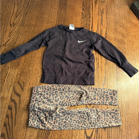 Nike Leopard Print Leggings - Picture 1 of 4